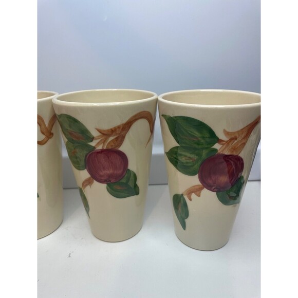 SET OF 4 FRANCISCAN Apple USA Back stamp  Tumblers 12oz 5" TALL - Picture 3 of 10
